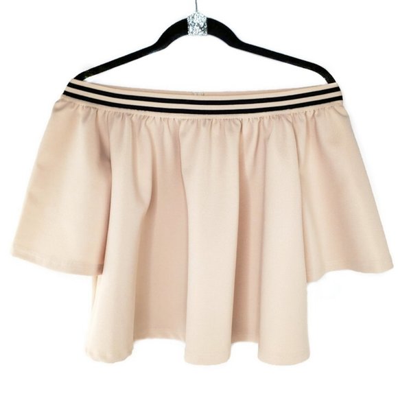 State of Being Women's Nude Game Set Off The Shoulder Stripe Top. * Size ~ SM * - Picture 3 of 4